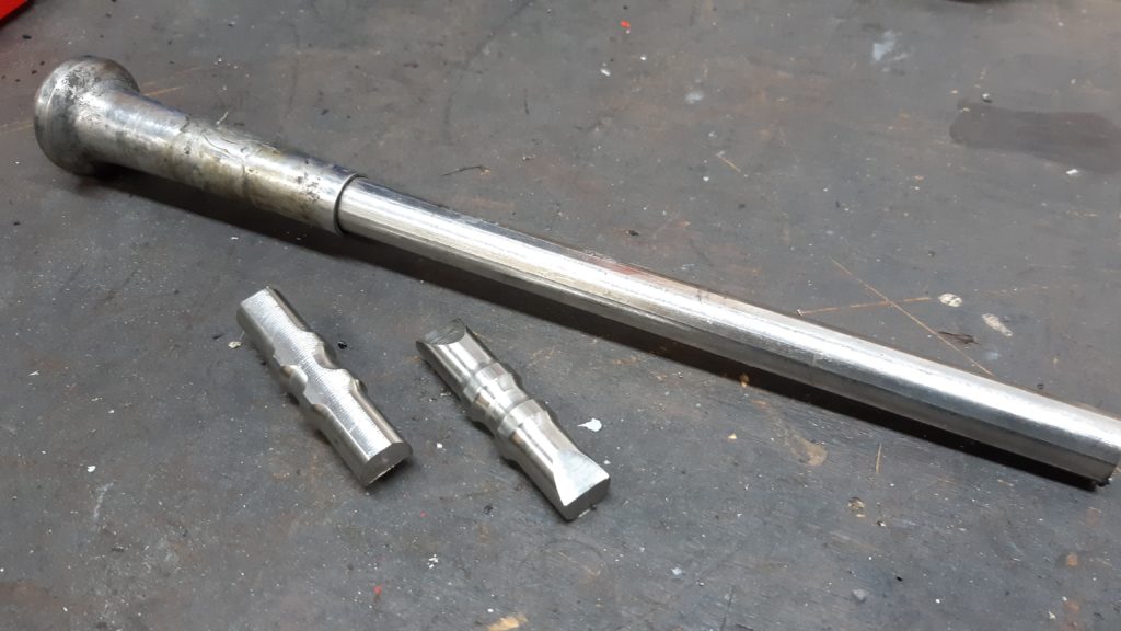 nitronic dog bones machined from old stays