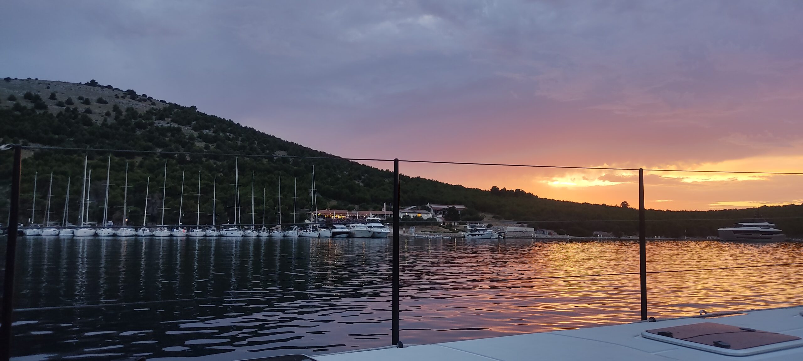 Gunboat66 on anchor in Croatia